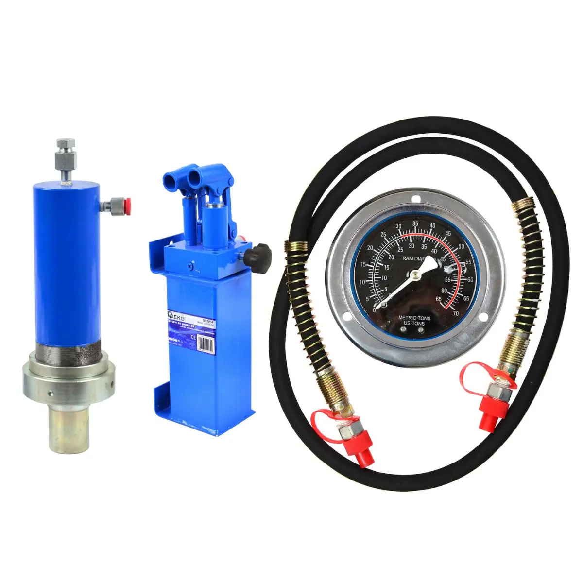 Hydraulické čerpadlo do dílenského lisu 30T, manometr GEKO G02004