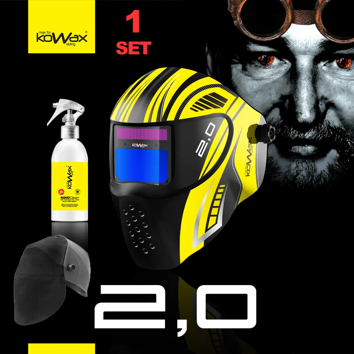 KOWAX Kukla stmívací 2,0 1/1/1/2 DIN2,0 DIN12 SET 1 KWX20_S01A