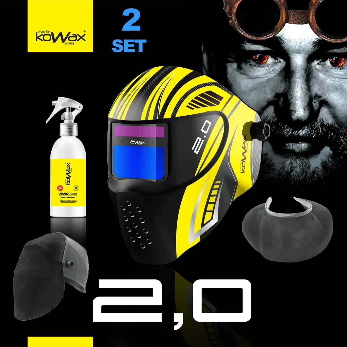 KOWAX Kukla stmívací 2,0 1/1/1/2 DIN2,0 DIN12 SET 2 KWX20_S02A