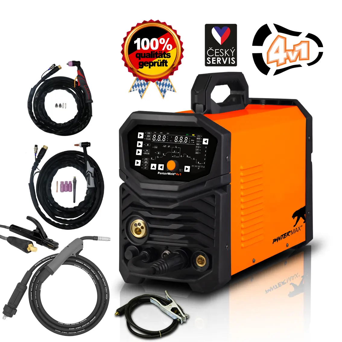 PANTERMAX Svářecí invertor PanterWeld 4v1 200 (MIG/SYN/MAN/PLASMA/DCTIG) PMPW4V1