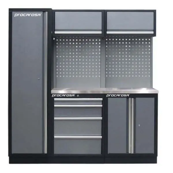 Sestava dílenského nábytku Procarosa PROFI TGBCW-130400 Pracovní deska:: nerezová TGBCW-130400-N