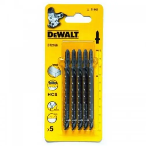 Pilový plátek na dřevo do 60mm rychlý řez pro přímočaré pily 100mm 5ks DeWALT DT2166 DT2166