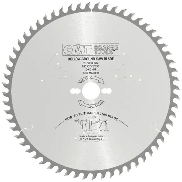 CMT Orange Tools CMT Industrial C287 Pilový kotouč na lamino bez předřezu - D160x2,6 d20 Z34 HW C28703406H