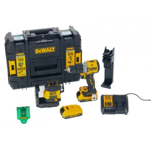 Aku bezuhlíková kombo sada nářadí 18V 2x2,0 Ah XR DeWALT DCK2095D2T DCK2095D2T