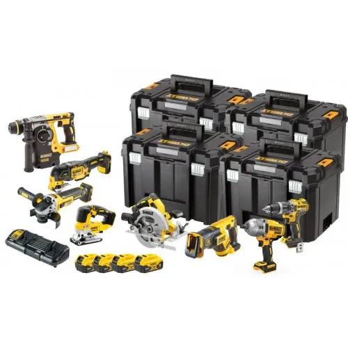 Aku bezuhlíková kombo sada nářadí 18V 4x5,0 Ah XR DeWALT DCK865P4T DCK865P4T