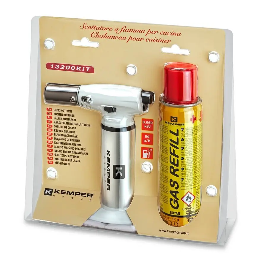 Kemper Group Mini-hořák kuchyňský + plyn butan 90 g (150ml) 13200KIT