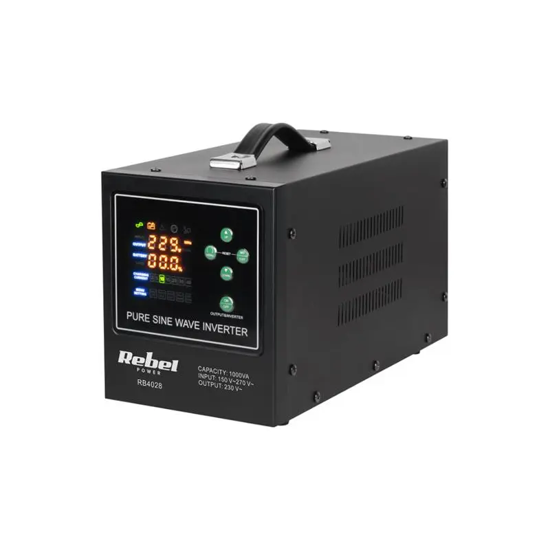 Zdroj záložní REBEL POWER-1000-LFP4 12V 230V 1000VA 700W Black 08840386