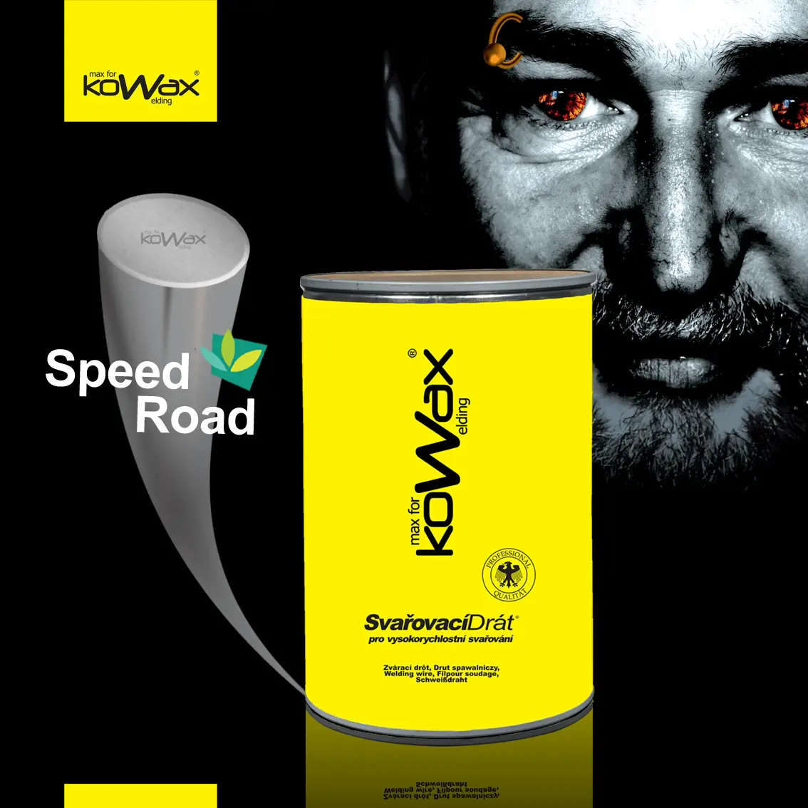 KOWAX Svařovací drát nepoměděný Speed Road G3Si1 ø 1,2 mm 250 kg KWXN312250