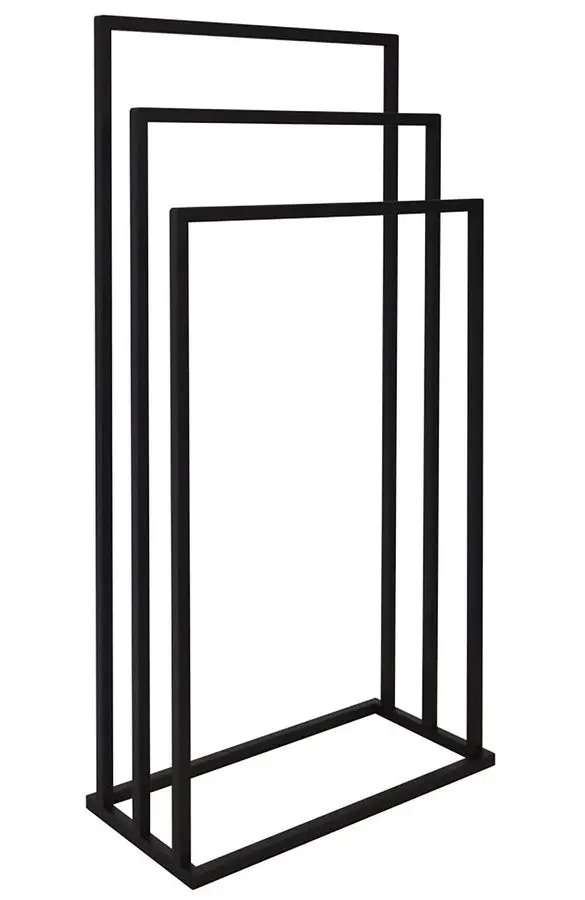 AQUALINE Stojan na ručníky 450x860x210, černá mat MU450B