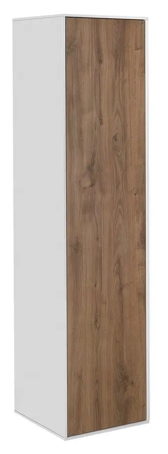 AQUALINE ZANYA vysoká skříňka 35x140x30cm, bílá mat/dub emporio ZA140