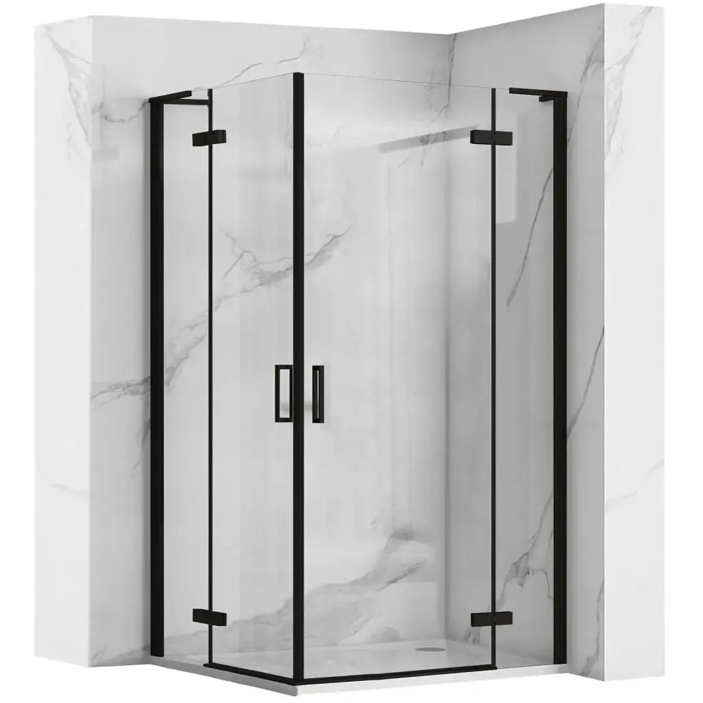 REA/S Sprchová kabina Hugo Double Black 100x100 KPL-K6602