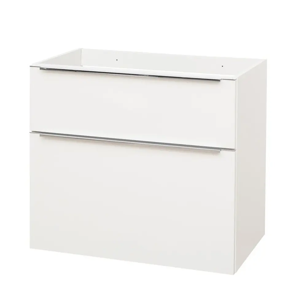 Mereo Mailo, koupelnová skříňka 80cm, bílá, elox AL madlo CN511SN