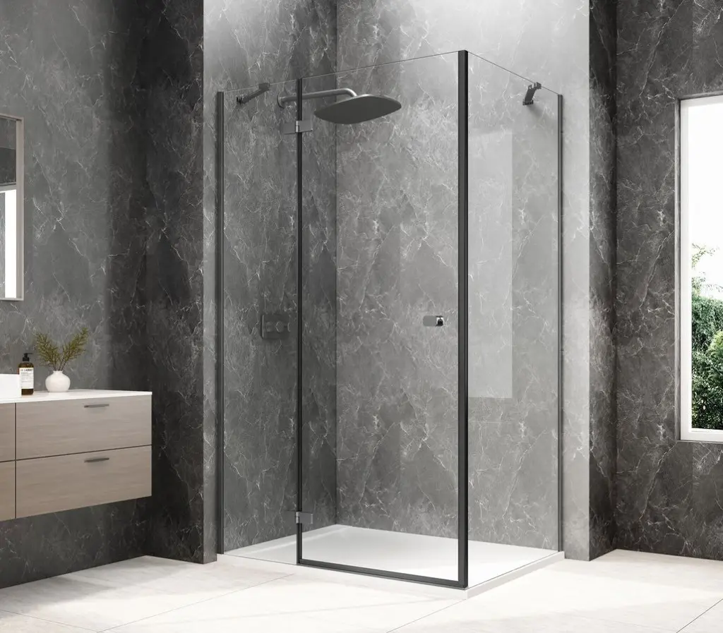 POLYSAN GLOBE GUN METAL obdélníkový sprchový kout 1000x900, čiré sklo, levé GB1010-3315LGM