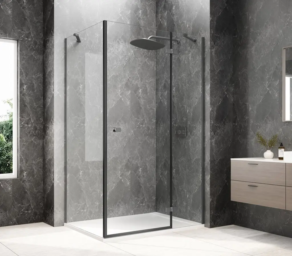 POLYSAN GLOBE GUN METAL obdélníkový sprchový kout 1000x900, čiré sklo, pravé GB1010-3315RGM