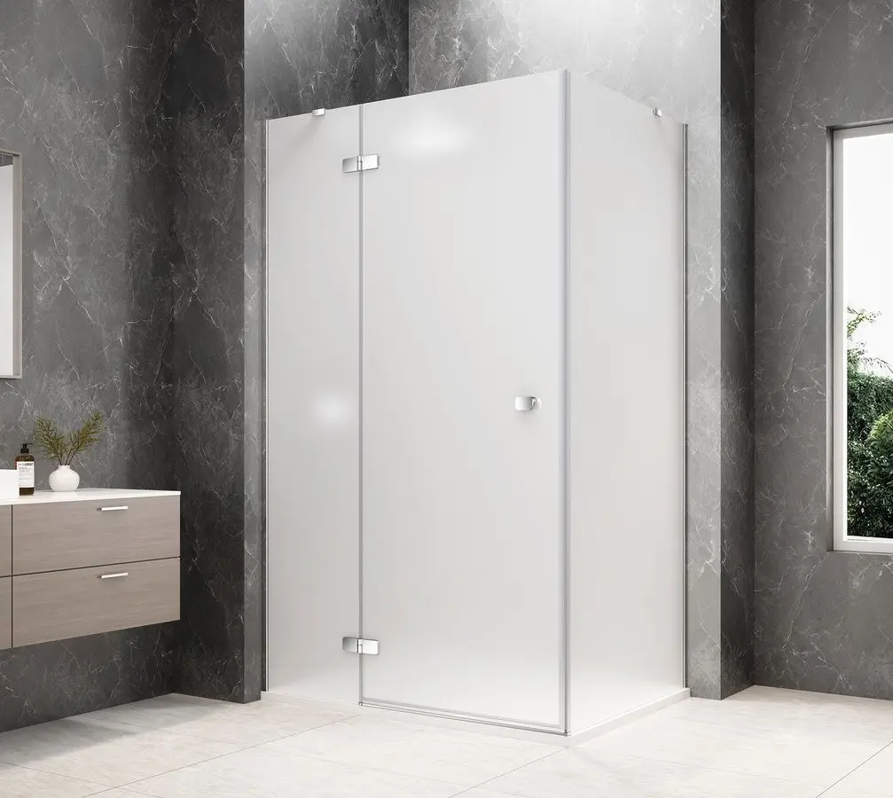 POLYSAN GLOBE CHROME obdélníkový sprchový kout 1100x800, matné sklo, levé GB1011-3215MLC