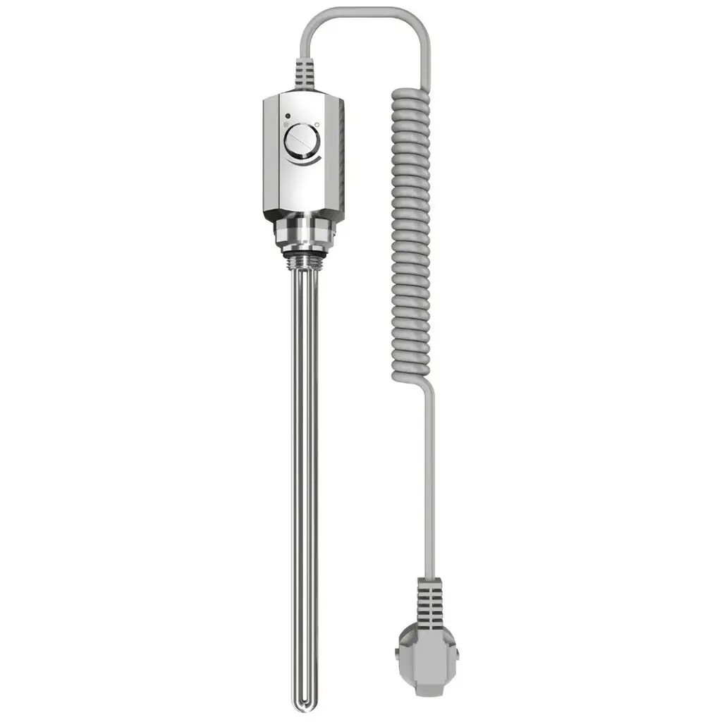 Elektrická topná tyč s termostatem - 600W - chrom