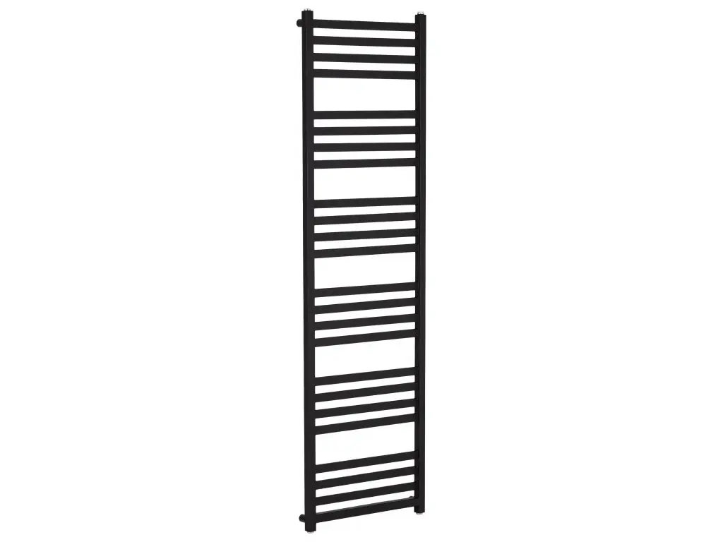 Koupelnový radiátor Fulgiduson - boční připojení - 765W - černá matná - 1800x530 mm