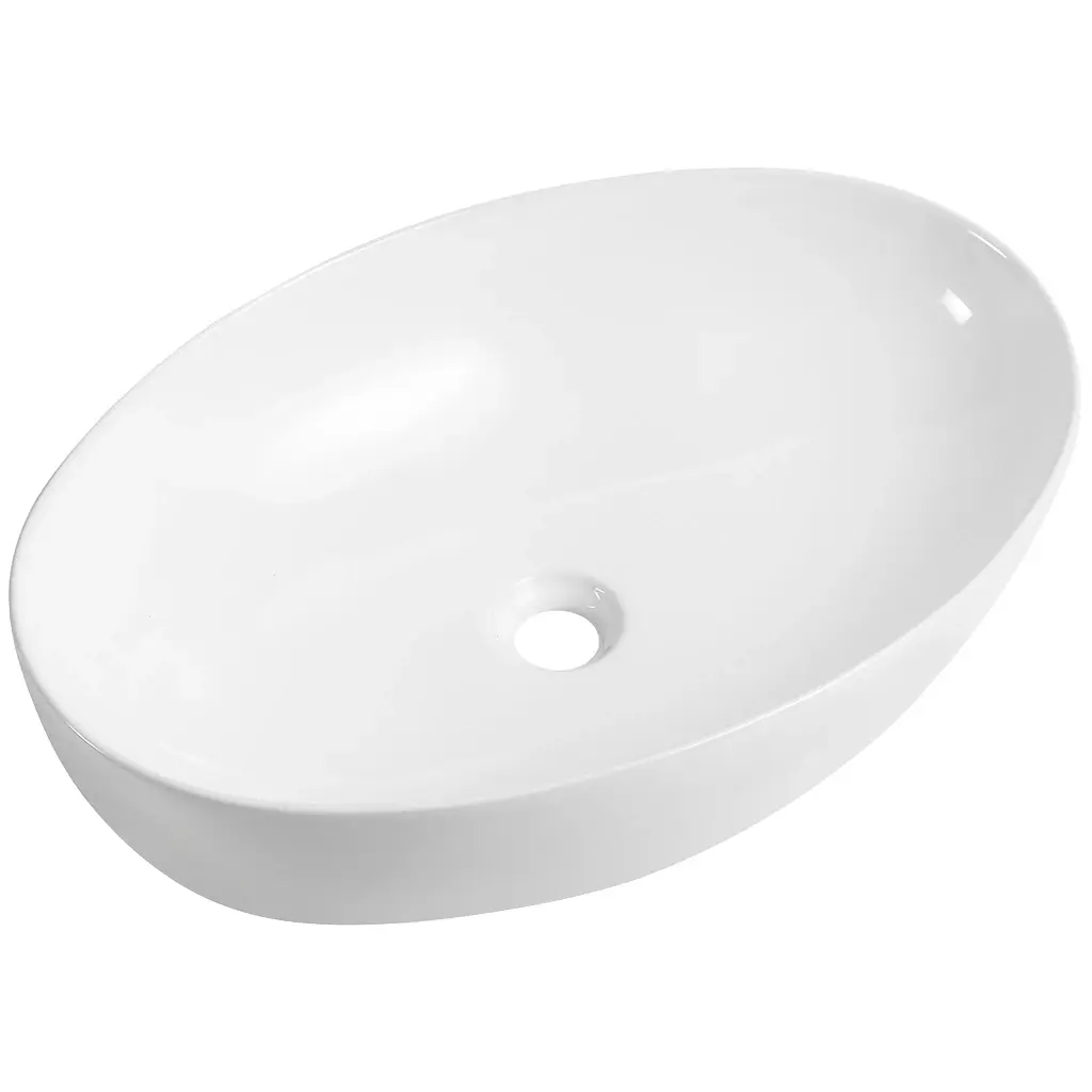 CERANO Umyvadlo keramické Alesio na desku bílá lesklá 62x42  CER-417176