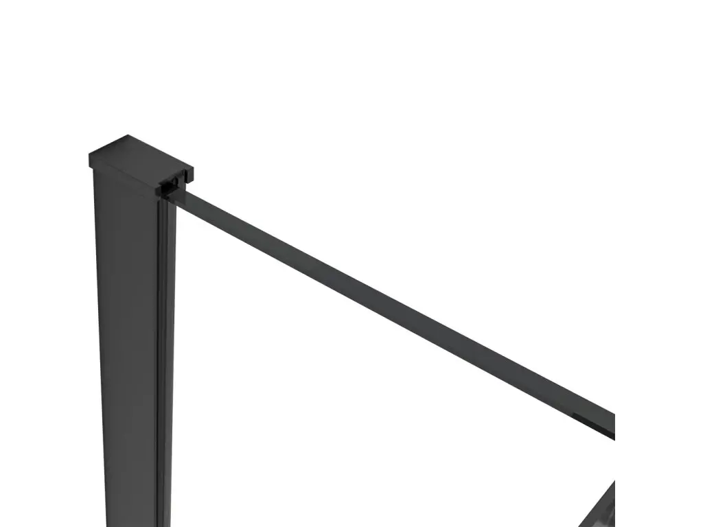 CERANO Profil pro sprchové zástěny Walk-in Onyx 8 mm černá matná 15 mm CER-423415