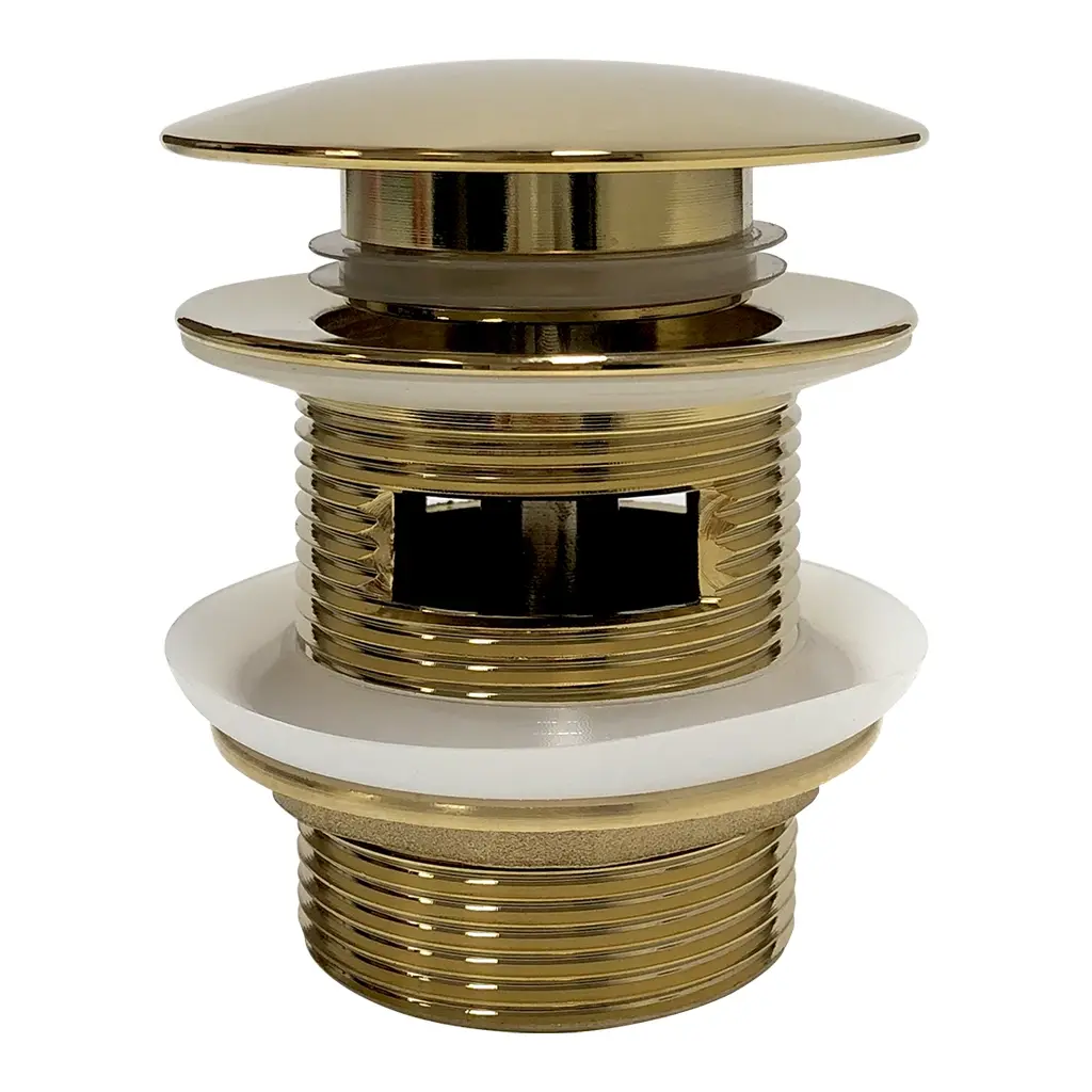CERANO Vanová výpusť click-clack s přepadem 6/4 " zlatá lesklá CER-429157