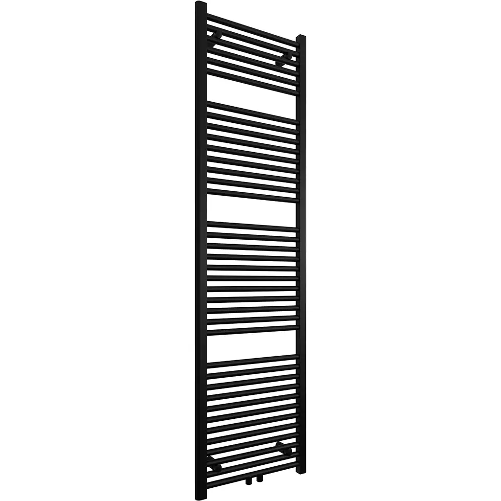 Koupelnový radiátor Lincoln - středové připojení 50mm/boční - 559W - černá matná - 1800x500 mm
