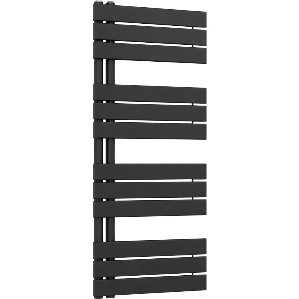 CERANO Koupelnový radiátor Theo L/P asymetrické připojení 50mm 575W černá matná 1200x500 mm CER-429652