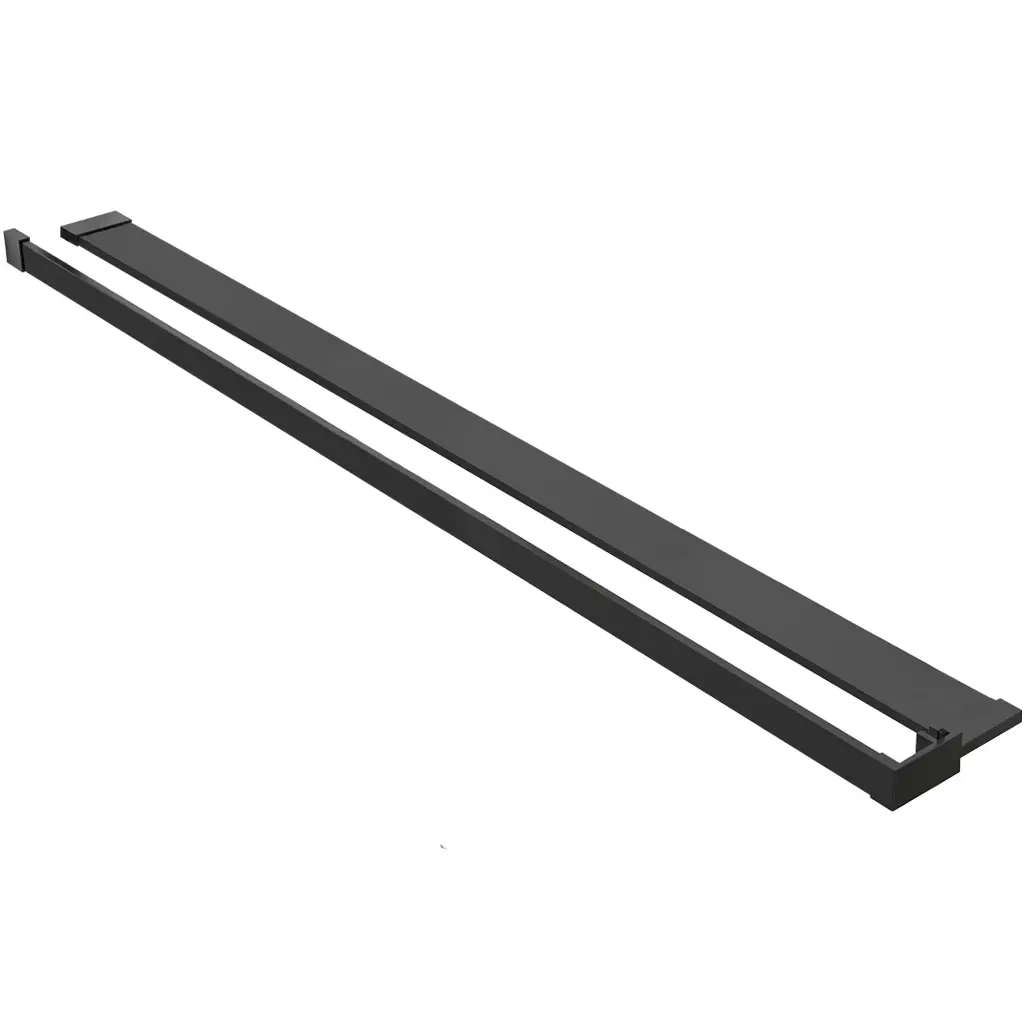 CERANO Polička/držák na ručníky pro sprchovou zástěnu Walk-In 8-10 mm černá matná 30 až 160  CER-440144