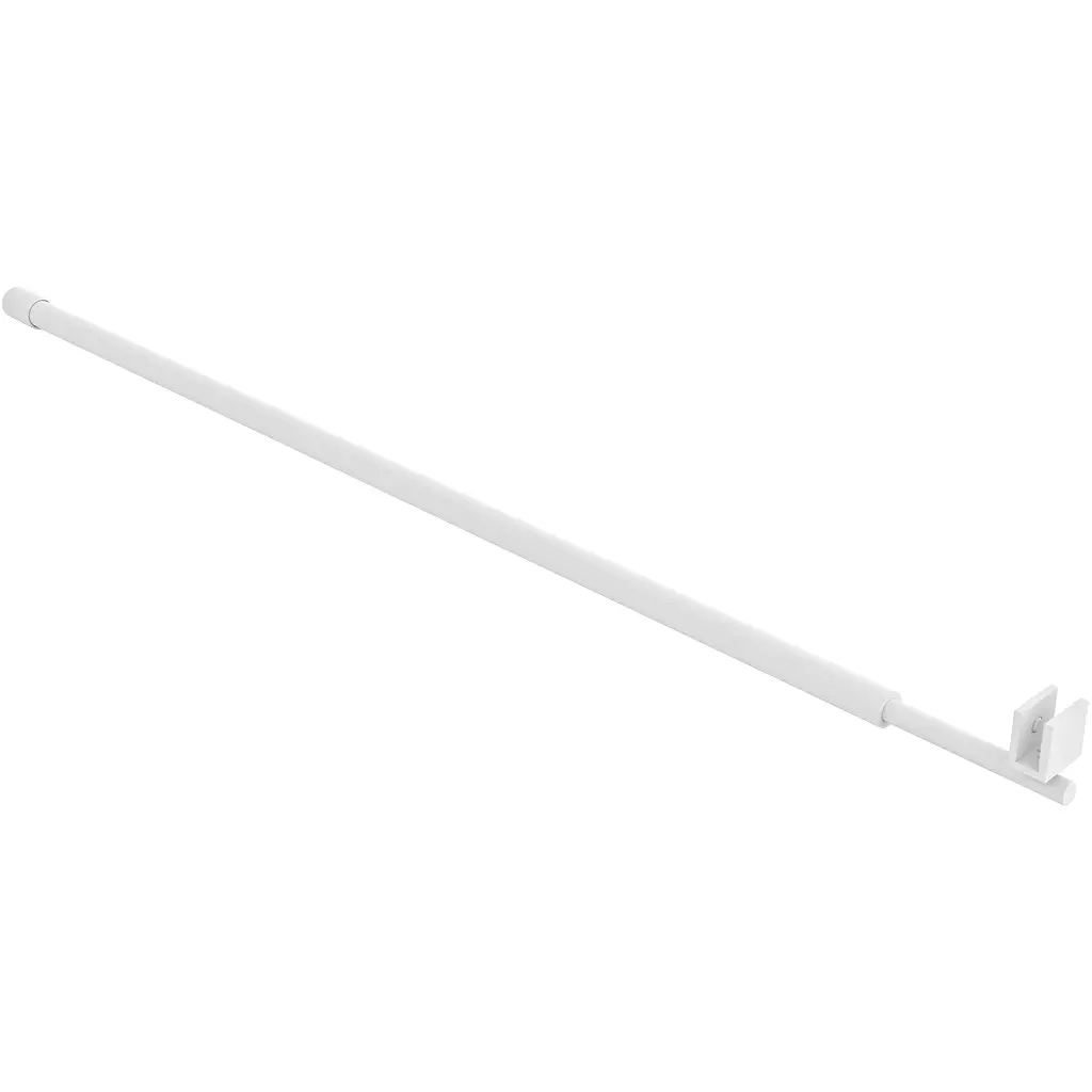 Sprchová vzpěra Onyx - kulatá - teleskopická - vodorovná - bílá - 77-140 cm