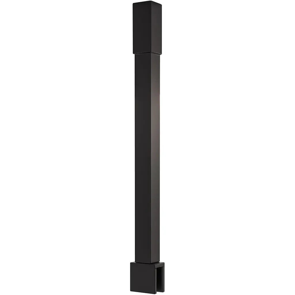 Sprchová vzpěra Onyx - hranatá - vertikální do stropu - černá matná - 40 cm