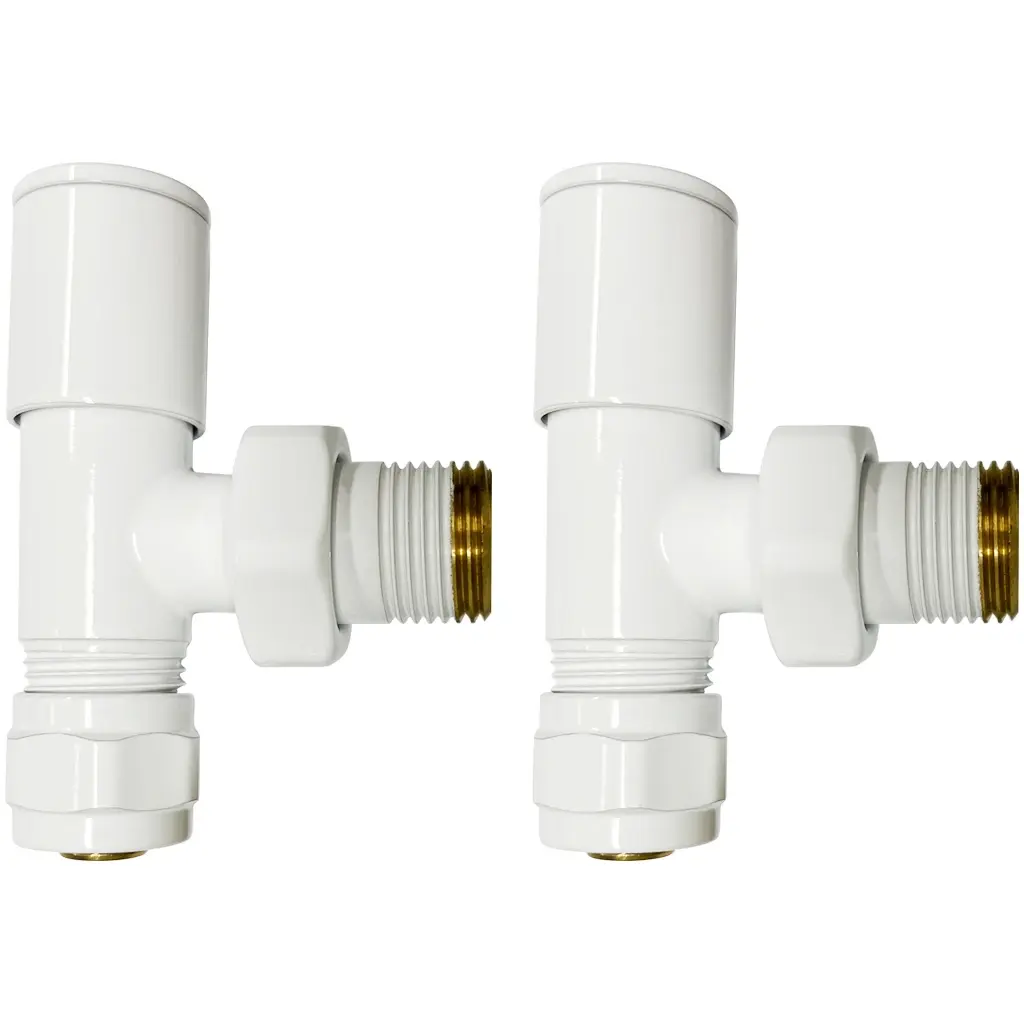 CERANO Připojovací sada radiátorových ventilů ruční rohová 1/2"/PEX 16x2 mm bílá lesklá CER-478123
