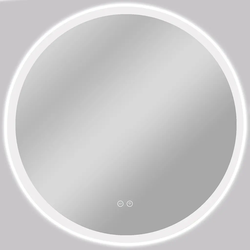 CERANO Koupelnové LED zrcadlo Blanco, akrylátový rám bílá lesklá Ø 80 CER-541639