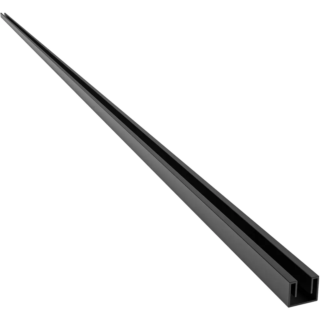 CERANO Stěnový zápustný profil pro sprchové zástěny Walk-in 10 mm černá matná 200  CER-544093