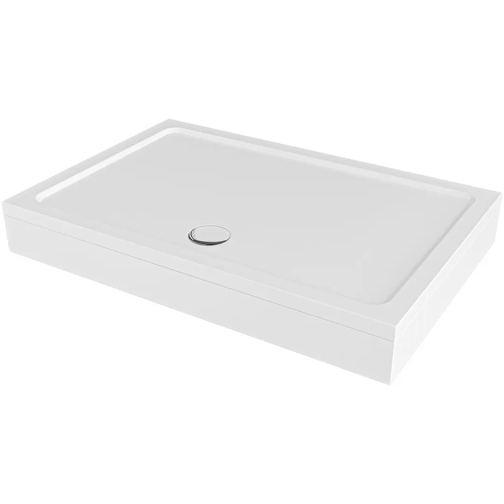 CERANO Sprchová vanička obdelníková Brio SMC/minerální kompozit strukturovaná bílá 140x90x4 + 2x čelní panel + nožičky CER-562236