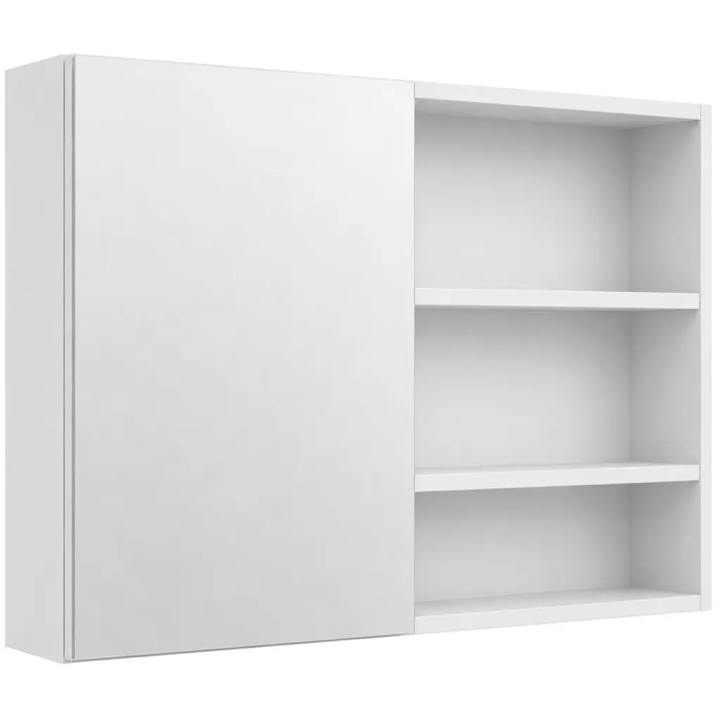 Koupelnová zrcadlová skříňka Orea - bílá matná - 120x65x15 cm