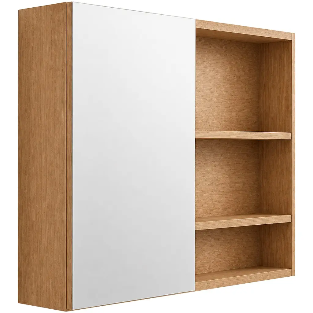 CERANO Koupelnová zrcadlová skříňka Orea dub medový 80x65x15  CER-661933