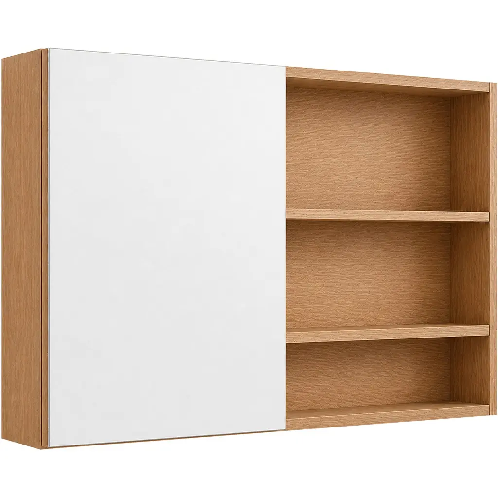 CERANO Koupelnová zrcadlová skříňka Orea dub medový 100x65x15  CER-661936