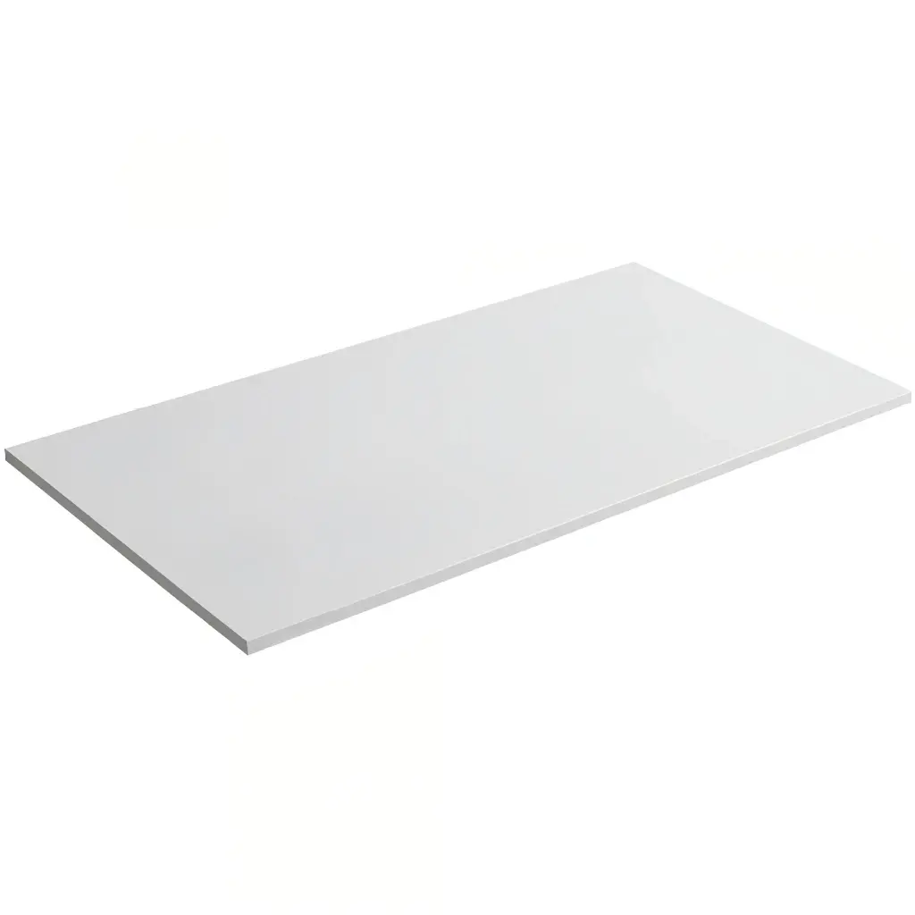 Koupelnová deska z lit. mramoru Elanys - bílá matná - 80x1,2x46 cm
