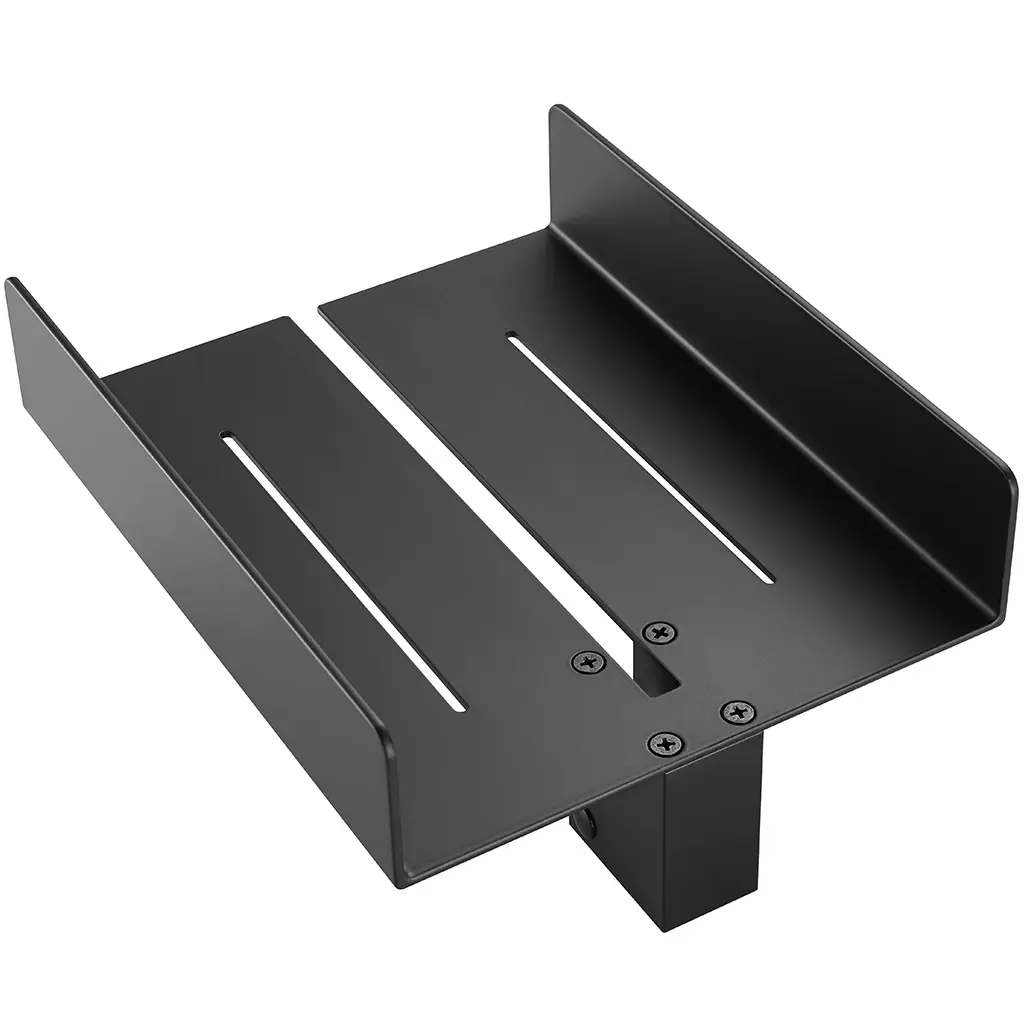 CERANO Walk-in polička s drážkou na sklo sprchového koutu 6-10 mm černá matná 25x11,7  CER-664624