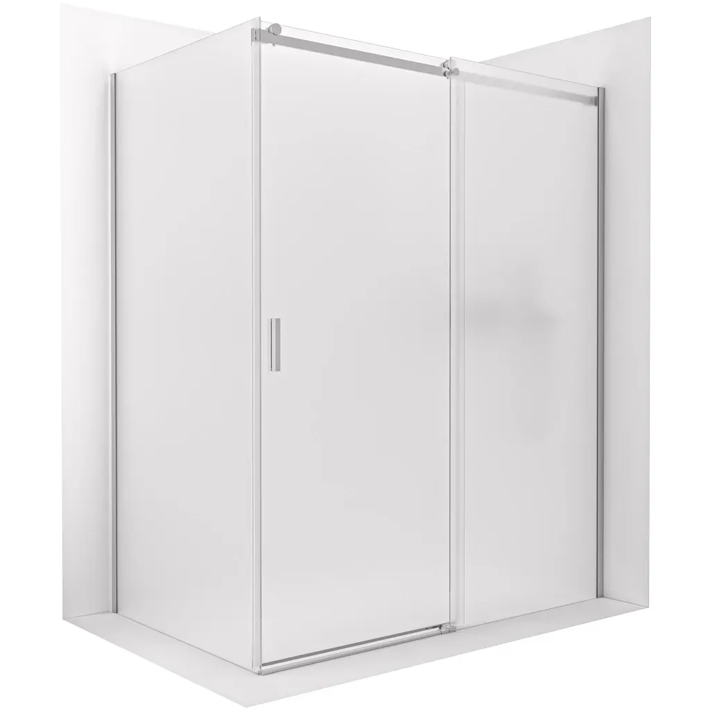 CERANO Sprchový kout Santoro pravá 6 mm chrom, mléčné sklo 130x90 posuvný CER-665845