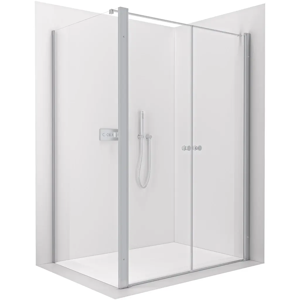 CERANO Sprchový kout Antelo L L/P 6 mm chrom, transparentní sklo 76x70 otočný CER-666808