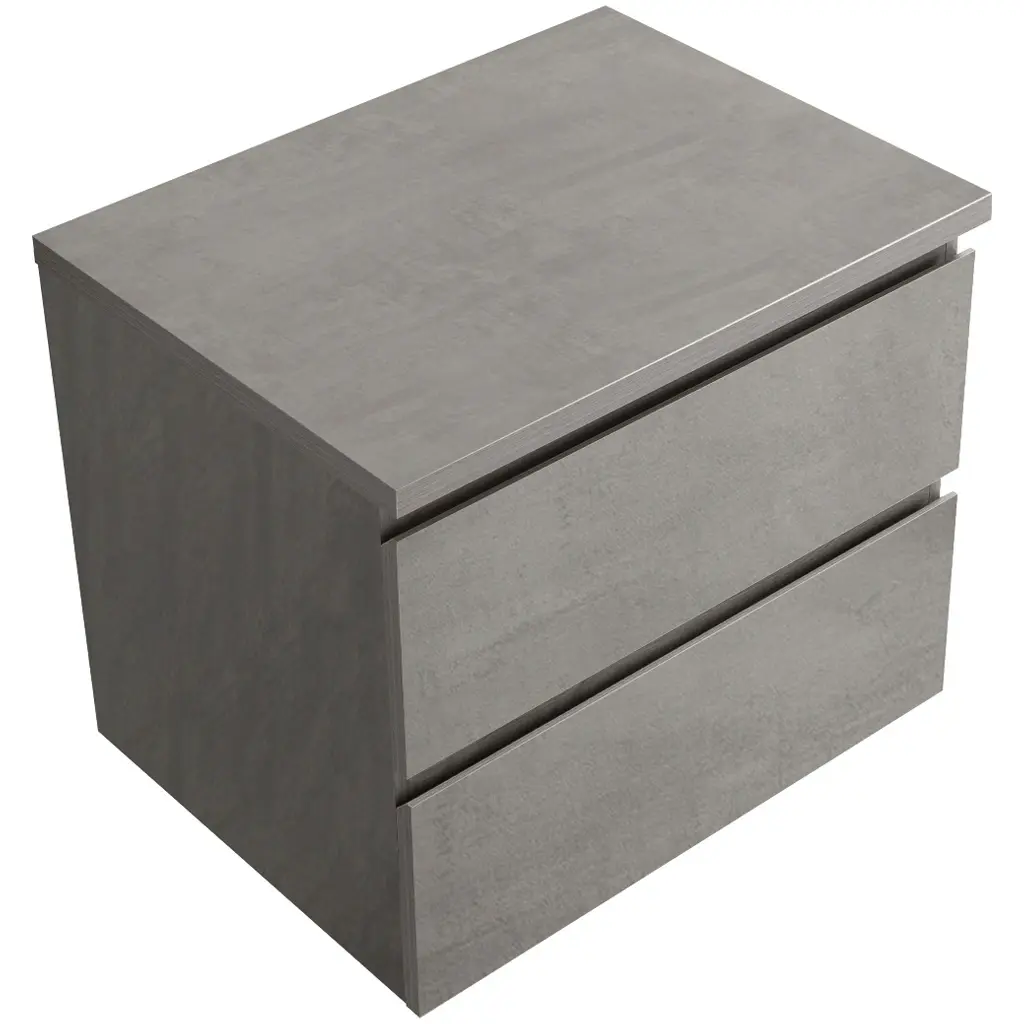 Koupelnová skříňka Carole - betonově šedá + deska pod umyvadlo Navira Pro - 36 mm - 60x51,6x46 cm