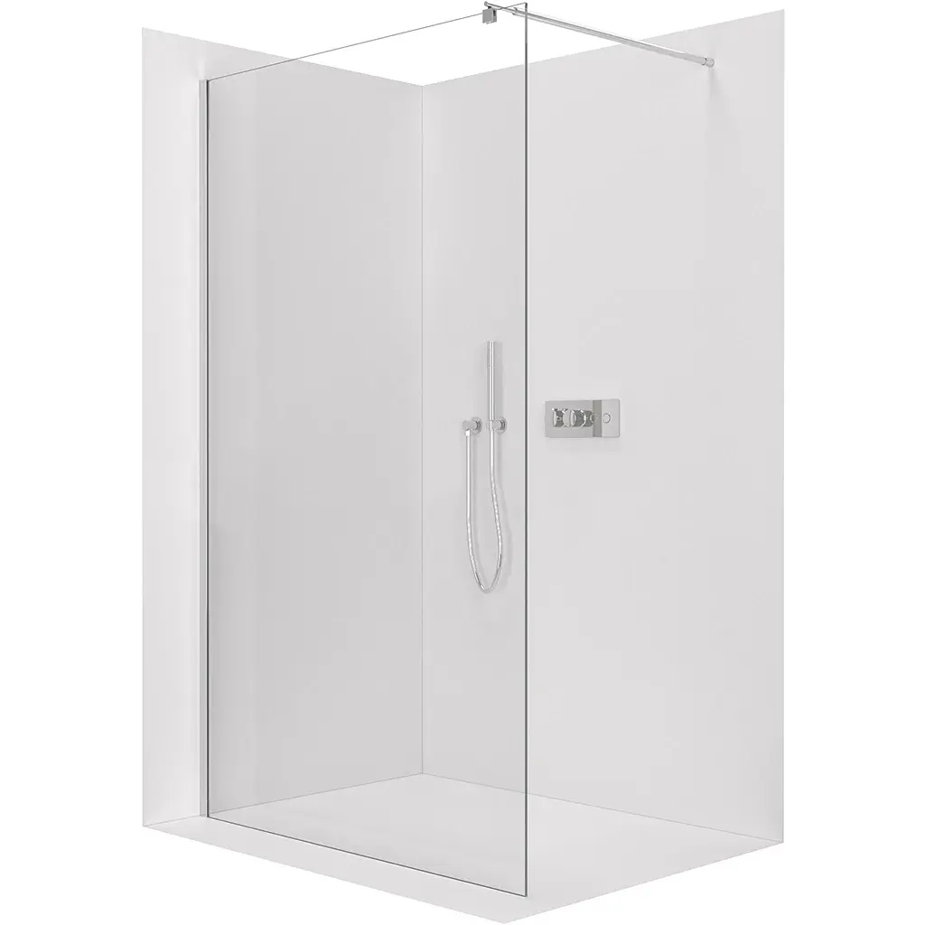 Sprchová zástěna Walk-in Onyx Round L/P - 6 mm - chrom, transparentní sklo - 90x190 cm