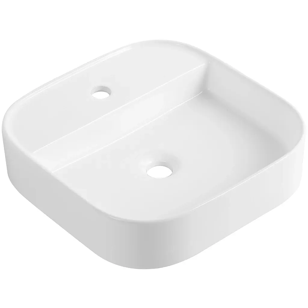CERANO Umyvadlo keramické na desku Vico bílá lesklá 45x45,5  CER-680336