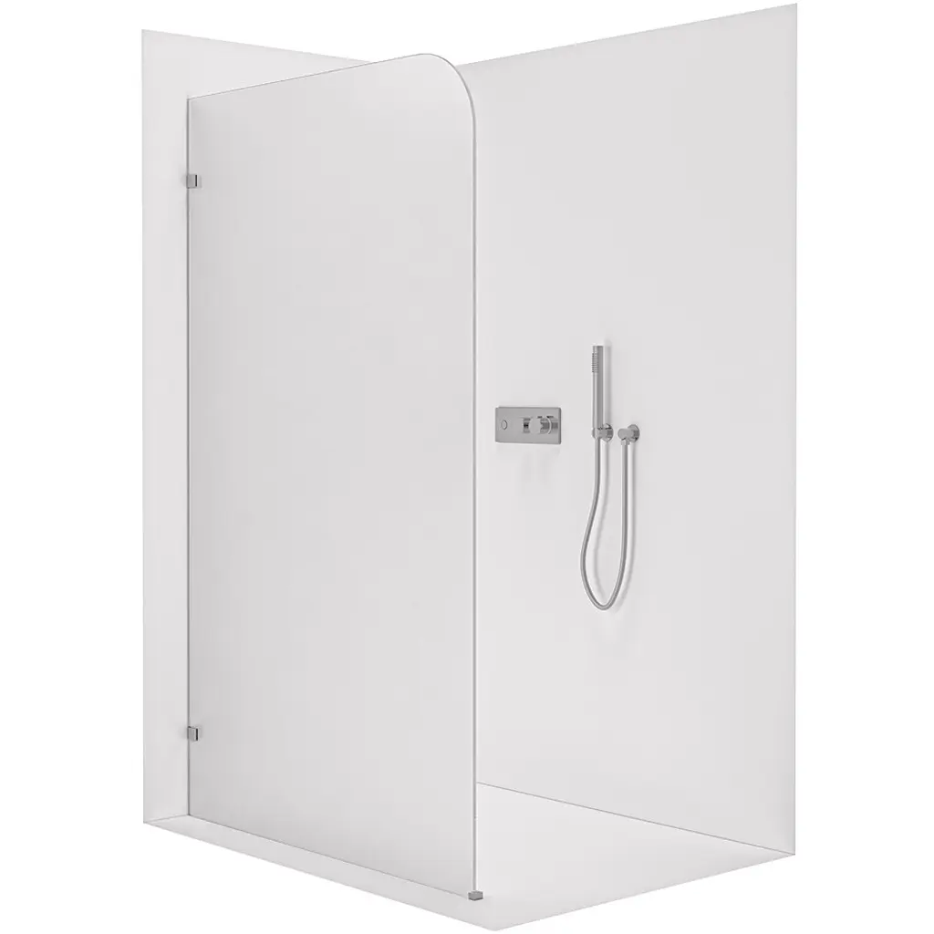 Sprchová zástěna Walk-in Orbis - Levá - 8 mm - chrom, mléčné sklo - 90x200 cm