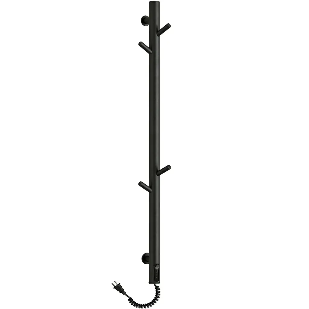 Elektrický sušák ručníků Ramus, s displejem - 160W - černá strukturovaná matná - 1400x30 mm