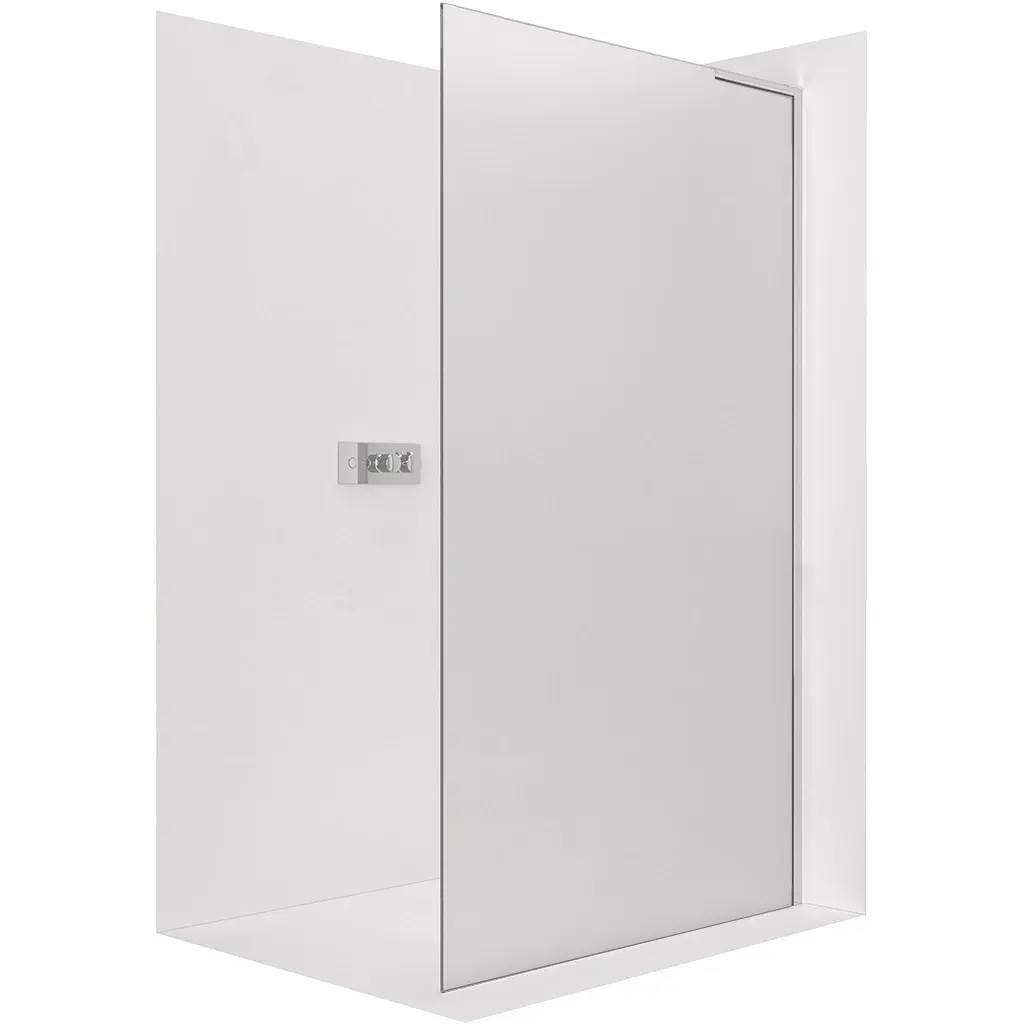 CERANO Sprchová zástěna Walk-in Onyx L-pravá vzpěra 8 mm chrom, mléčné sklo 110x200  CER-8050BD1045