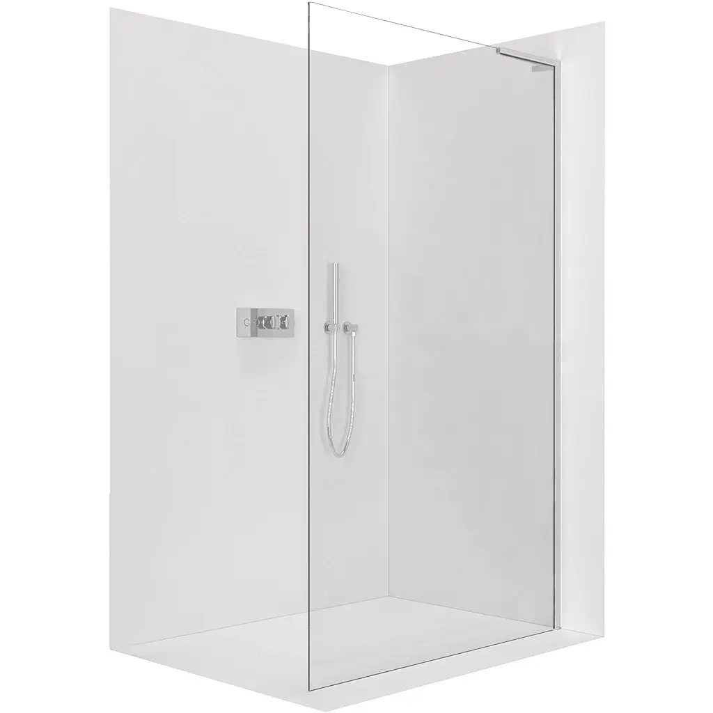 Sprchová zástěna Walk-in Onyx L-pravá vzpěra - 8 mm - chrom, transparentní sklo - 160x200 cm