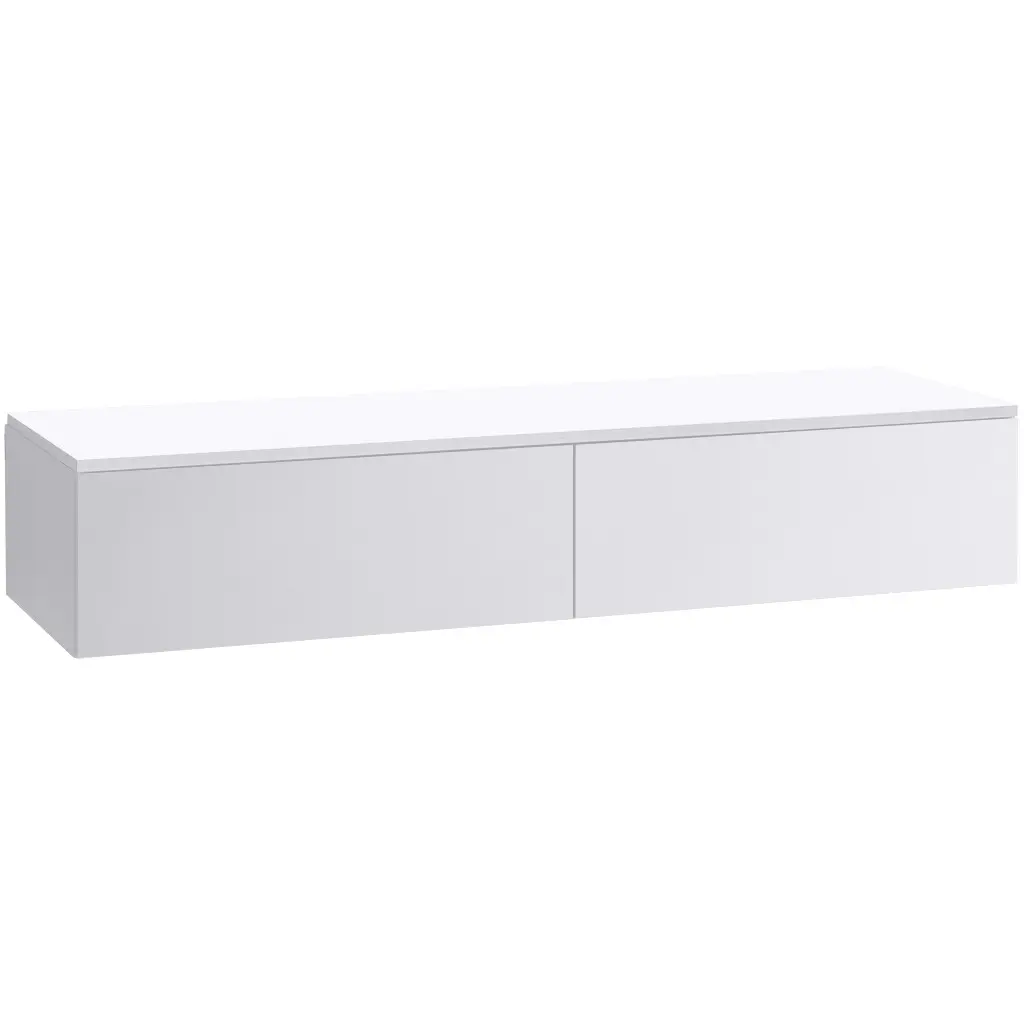 Koupelnová skříňka pro umyvadla na desku Noira - bílá matná - 150x28x48 cm