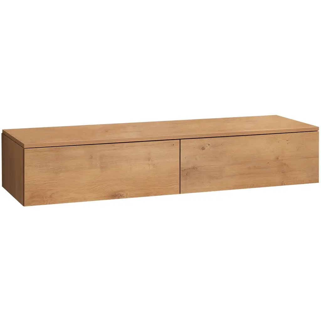CERANO Koupelnová skříňka pro umyvadla na desku Noira dub medový 150x28x48  CER-8050BD7617