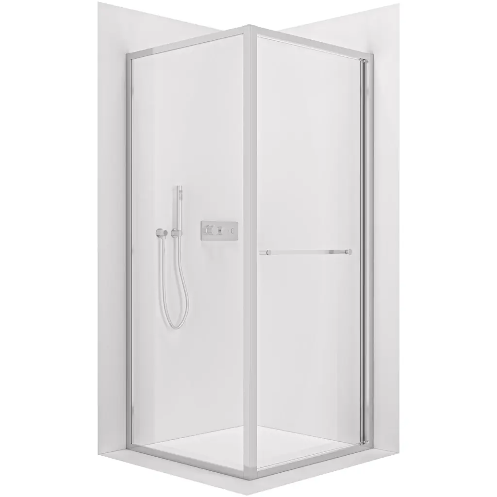 CERANO Sprchový kout Versaro L/P 6 mm chrom, transparentní sklo 100x100  zasouvací CER-8050BD80306